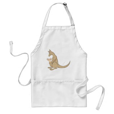 Australian Mama Kangaroo and Baby Joey Aprons by graphicdesigner