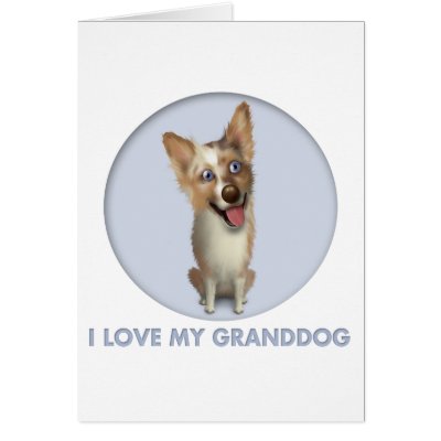 Australian Red Merle Shepherd Granddog by cartoondogs
