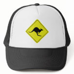 australian roadsign kangaroo australia mesh hats
