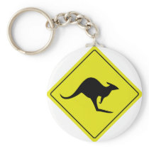 australian roadsign kangaroo australia key chain