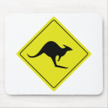 australian roadsign kangaroo australia mousepads