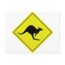 australian roadsign kangaroo australia post cards