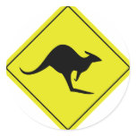 australian roadsign kangaroo australia stickers