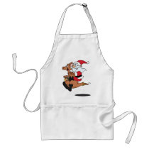 Australian Santa riding a Christmas kangaroo Aprons