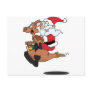 Australian Santa riding a Christmas kangaroo Postcard