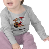 Australian Santa riding a Christmas kangaroo Tee Shirts