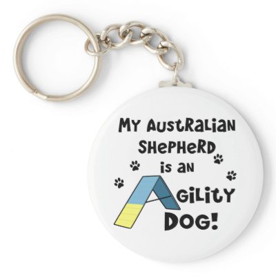 Australian Shepherd Agility Dog Keychain by MenagerieMayhem