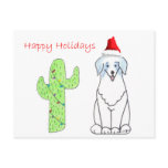 Australian Shepherd Blue Cactus Christmas Post Cards