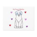 Australian Shepherd Blue Furry Valentine Postcard
