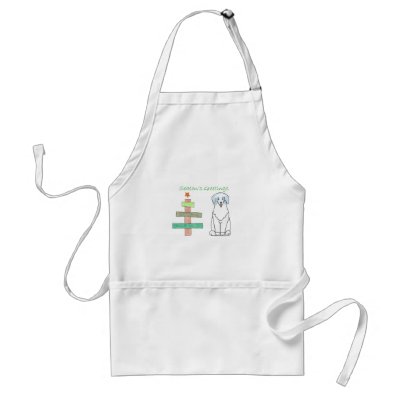 Australian Shepherd Blue Stick Tree Apron by giftsjustforuholiday