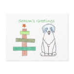 Australian Shepherd Blue Stick Tree Post Card
