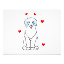 Australian Shepherd Blue Valentine Ears Personalized Invitations