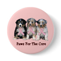 Australian Shepherd Breast Cancer Button