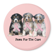 Australian Shepherd Breast Cancer Magnet