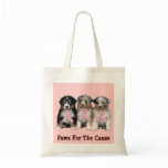 Australian Shepherd Breast Cancer Tote Bag