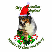 Australian Shepherd Christmas Gifts Ornament Photo Cutouts