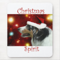 Australian Shepherd Christmas Spirit Mouse Mat