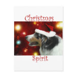 Australian Shepherd Christmas Spirit Post Card