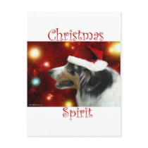 Australian Shepherd Christmas Spirit Post Card