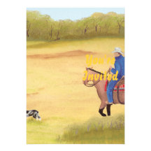 Australian Shepherd ~ Cowboy ~ Morning Ride Personalized Invites