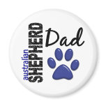 Australian Shepherd Dad 2 Fridge Magnets