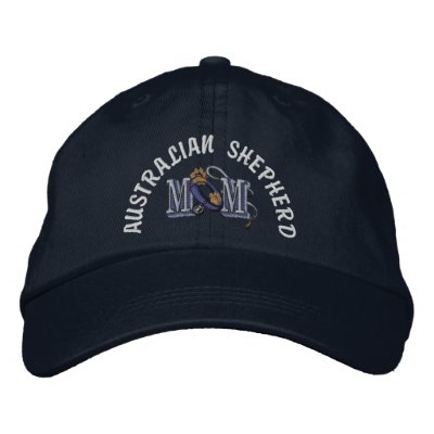 Australian Shepherd Dog Mum Embroidered Baseball Cap by DogsByDezign
