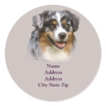 Australian Shepherd Fabulous Address Label