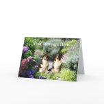 Australian Shepherd Garden Greeting Card