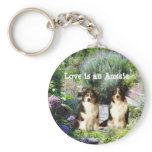 Australian Shepherd Garden Keychain