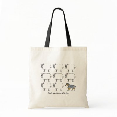 Australian Shepherd Herding Sheep Bag by MenagerieMayhem