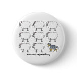 Australian Shepherd Herding Sheep Button