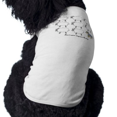 Australian Shepherd Herding Sheep Dog T-Shirt by MenagerieMayhem