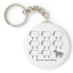 Australian Shepherd Herding Sheep Keychain