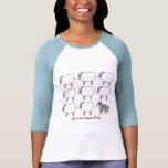 Australian Shepherd Herding Sheep Ladies T-Shirt