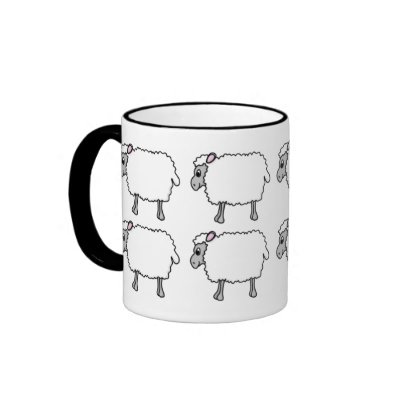 Australian Shepherd Herding Sheep Mug by MenagerieMayhem