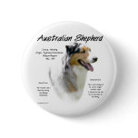 Australian Shepherd History Design Pinback Button