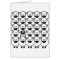 Australian Shepherd in the Sheep Card
