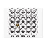 Australian Shepherd in the Sheep postcards