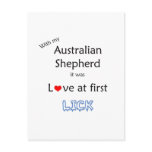 Australian Shepherd Lick Design postcards
