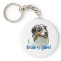 Australian Shepherd Name Keychain