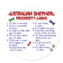 AUSTRALIAN SHEPHERD Property Laws 2 stickers