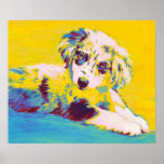 australian shepherd puppy- yellow print