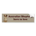Australian Shepherd Red Bumper Sticker