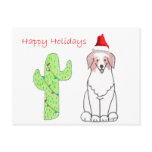 Australian Shepherd Red Cactus Christmas Postcards