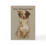 Australian Shepherd Red Greeting Card