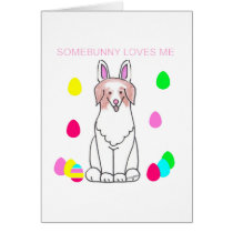 Australian Shepherd Red Somebunny Loves Me cards