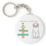 Australian Shepherd Red Stick Tree Keychain