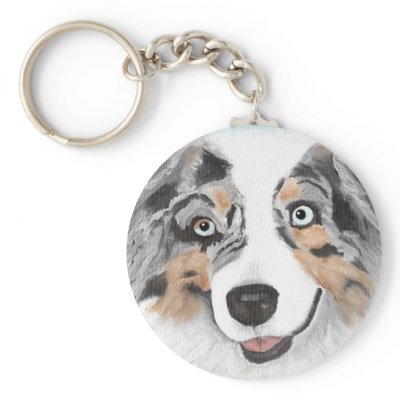 Australian Shepherd ~ Toby Keychains by AussieAnnie