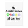 Australian Shepherd  Walks Design Postcard