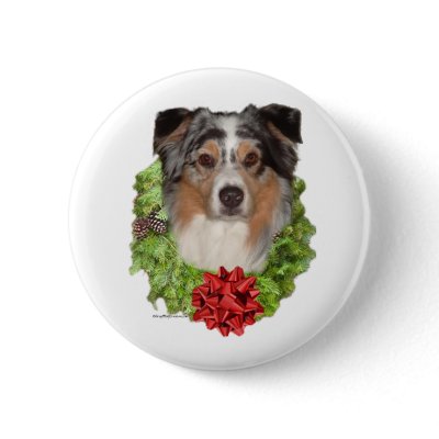 Australian Shepherd Wreath - Button by GreyWolfCreation